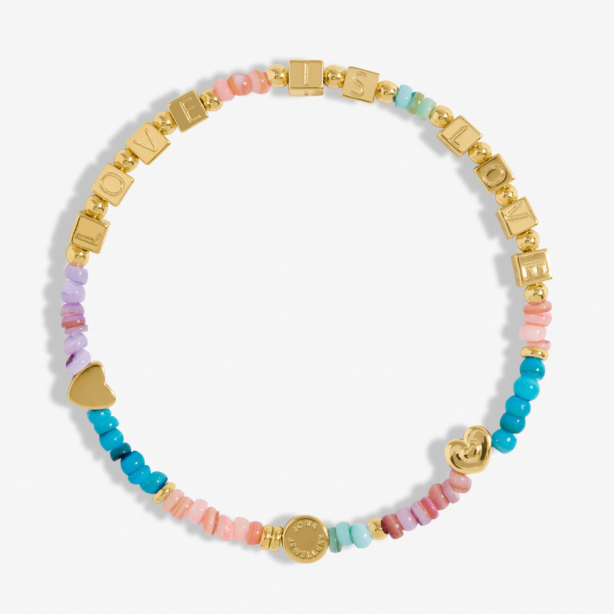 Joma Jewellery Gold Plated Happy Little Moments 'Love Is Love' Bracelet