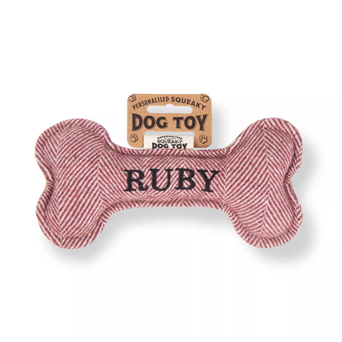 History & Heraldry Ruby Squeaky Bone Toy