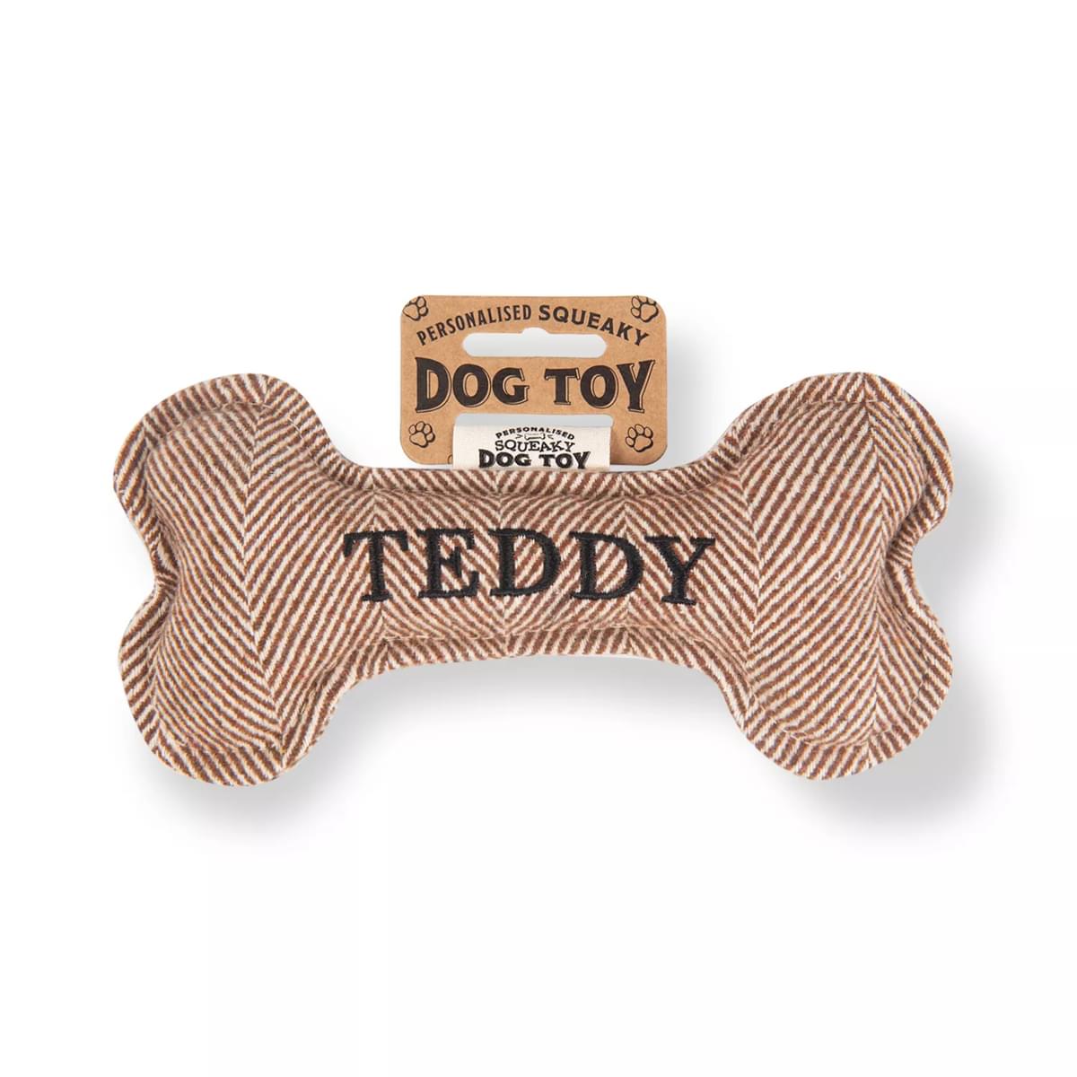 History & Heraldry Teddy Squeaky Bone Toy