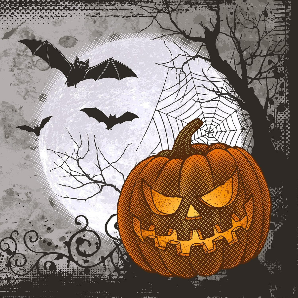 N.J Products 33cm Halloween Time Napkins (Pack of 20)