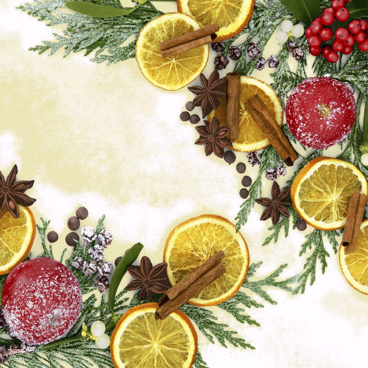 N.J Products 33cm Fragrance Xmas Napkins (Pack of 20)