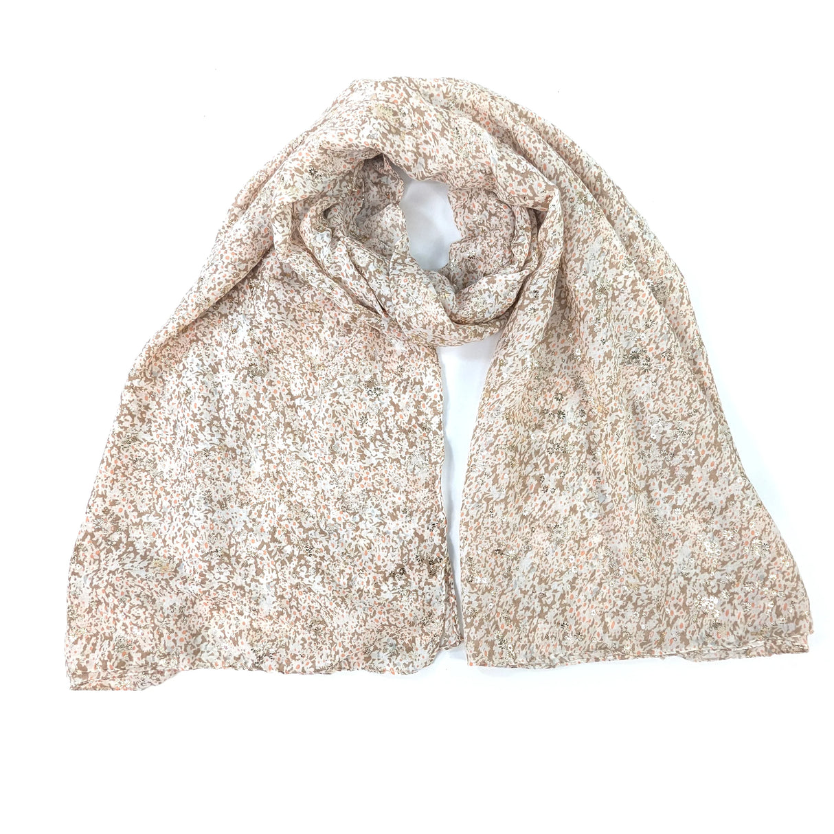 Black Ginger 180cm Hazelnut Cream Daisy Sparkle Scarf
