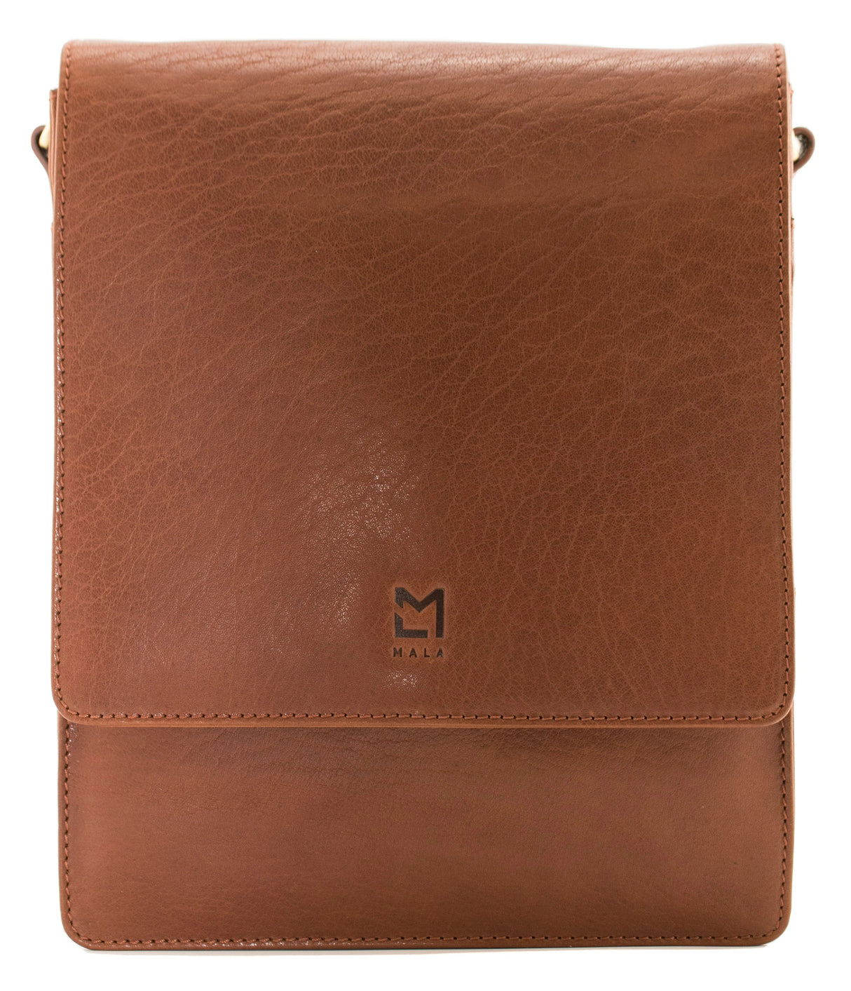 Mala Leather 26cm Tan Bloomsbury Medium Flap Satchel Bag - 7402 17