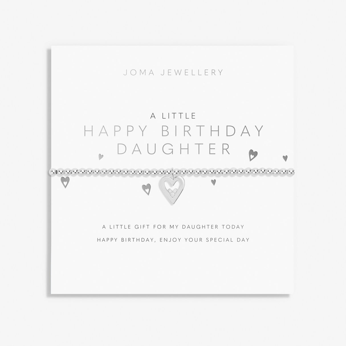 Joma Jewellery Silver Plated A Little 'Happy Birthday Daugter' Bracelet