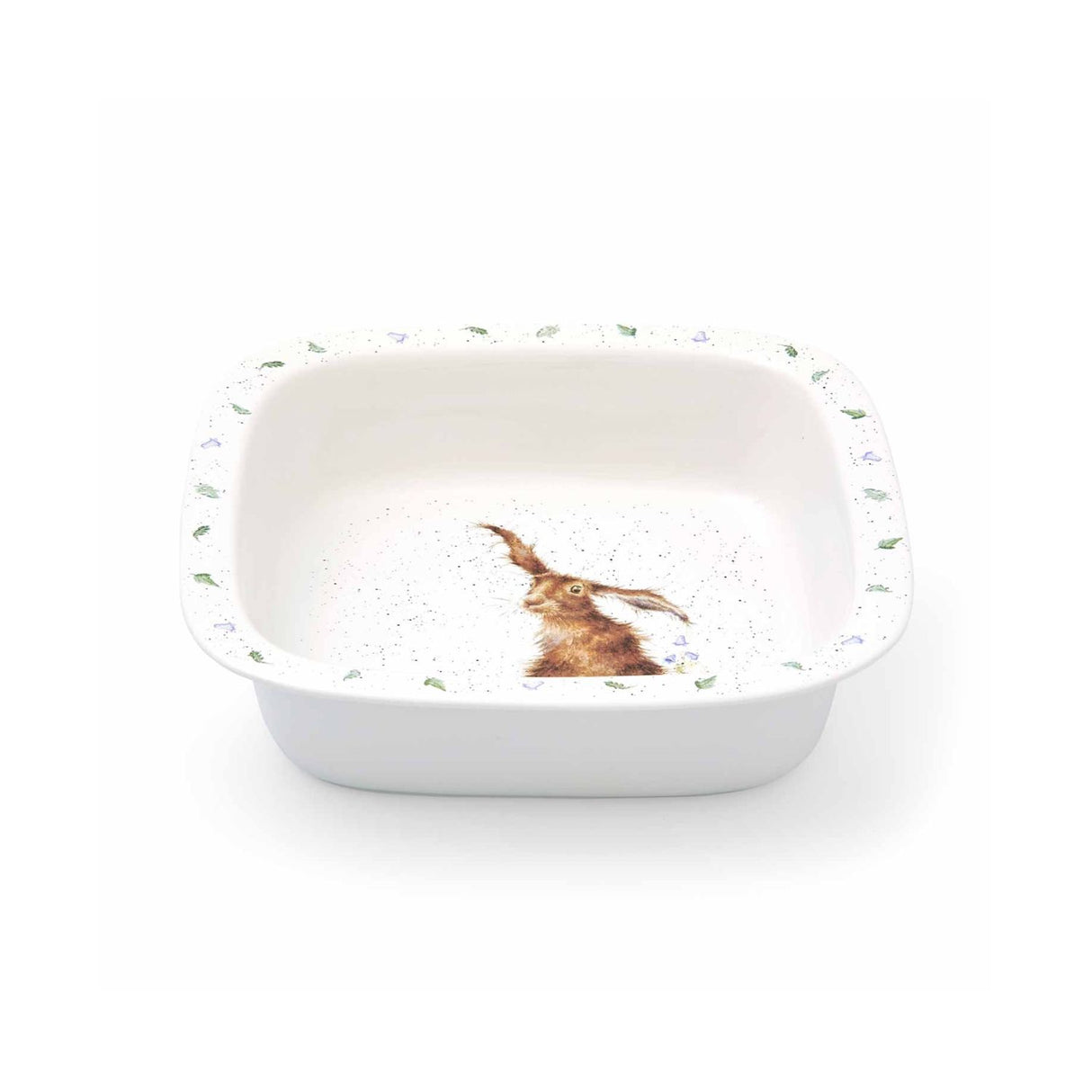 Wrendale Designs 26cm 'Royal Worcester Hare' Square Dish