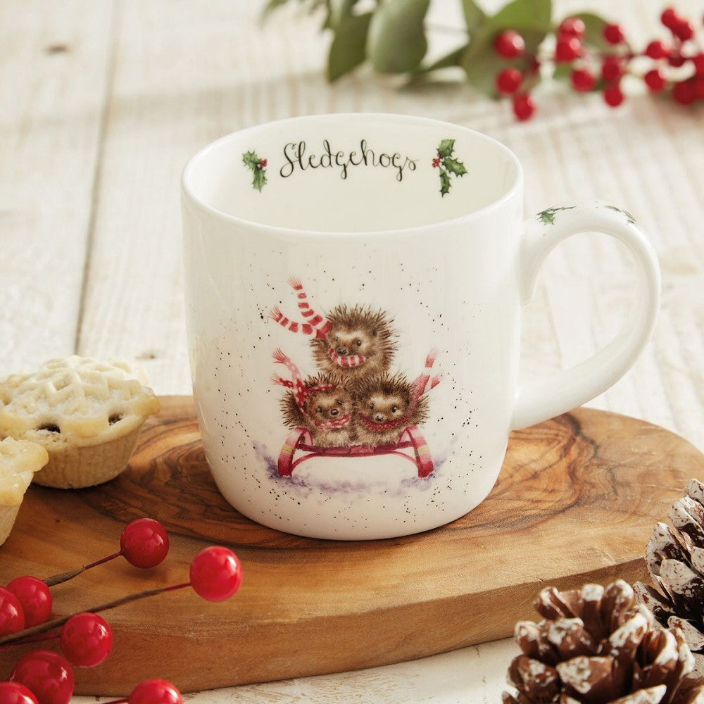 Wrendale 0.3 Litres Sledgehogs Christmas Mug