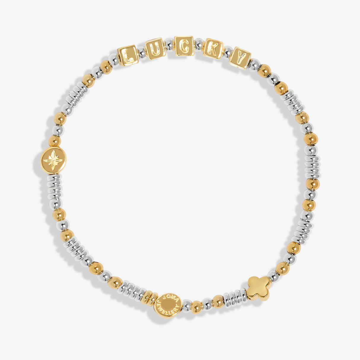 Joma Jewellery Silver & Gold Plated Happy Little Moments 'Lucky' Bracelet