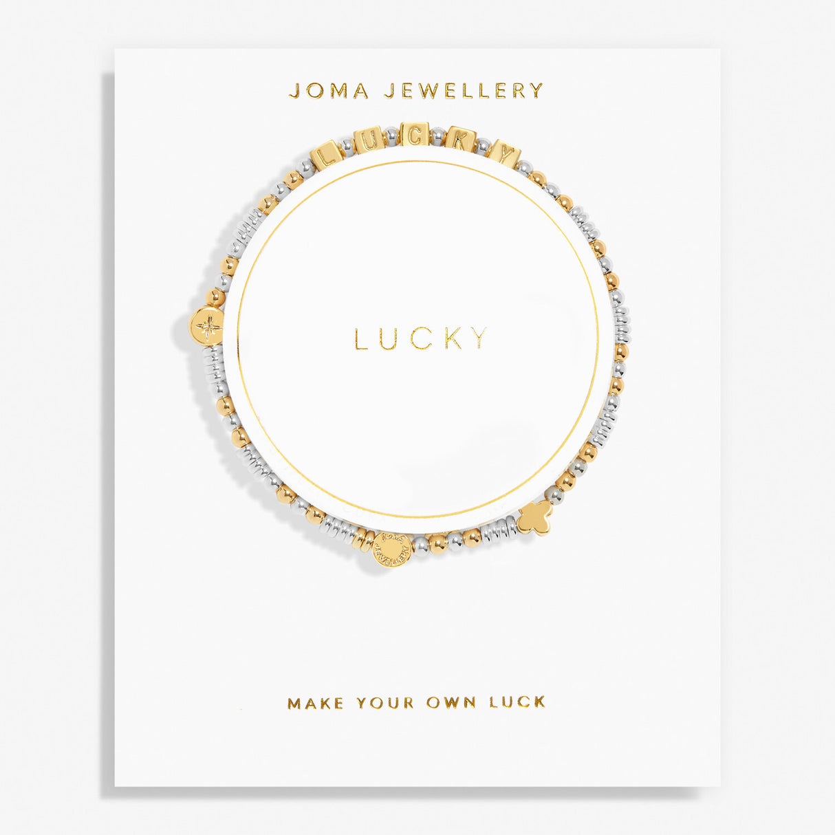 Joma Jewellery Silver & Gold Plated Happy Little Moments 'Lucky' Bracelet