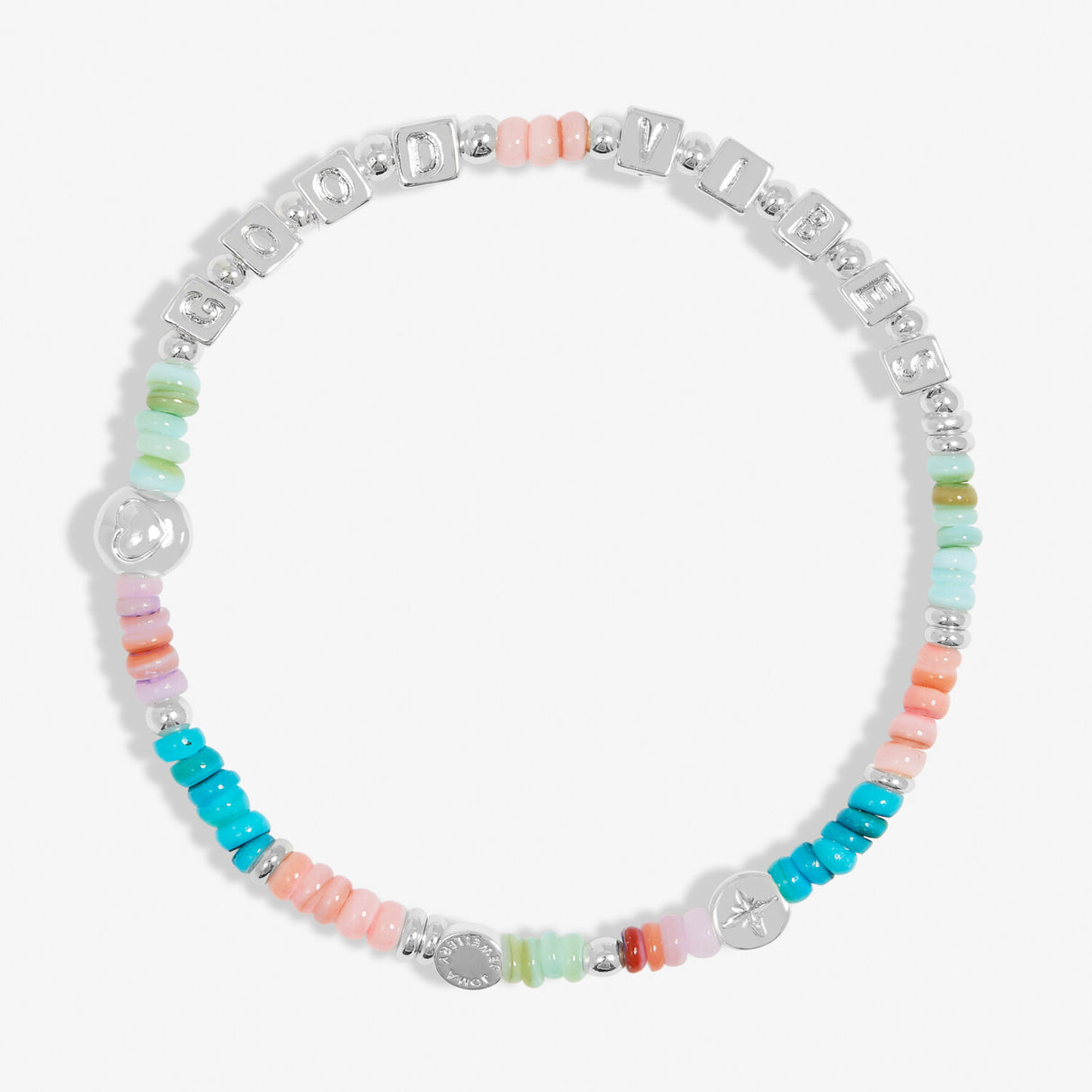Joma Jewellery Silver Plated Happy Little Moments 'Good Vibes' Bracelet