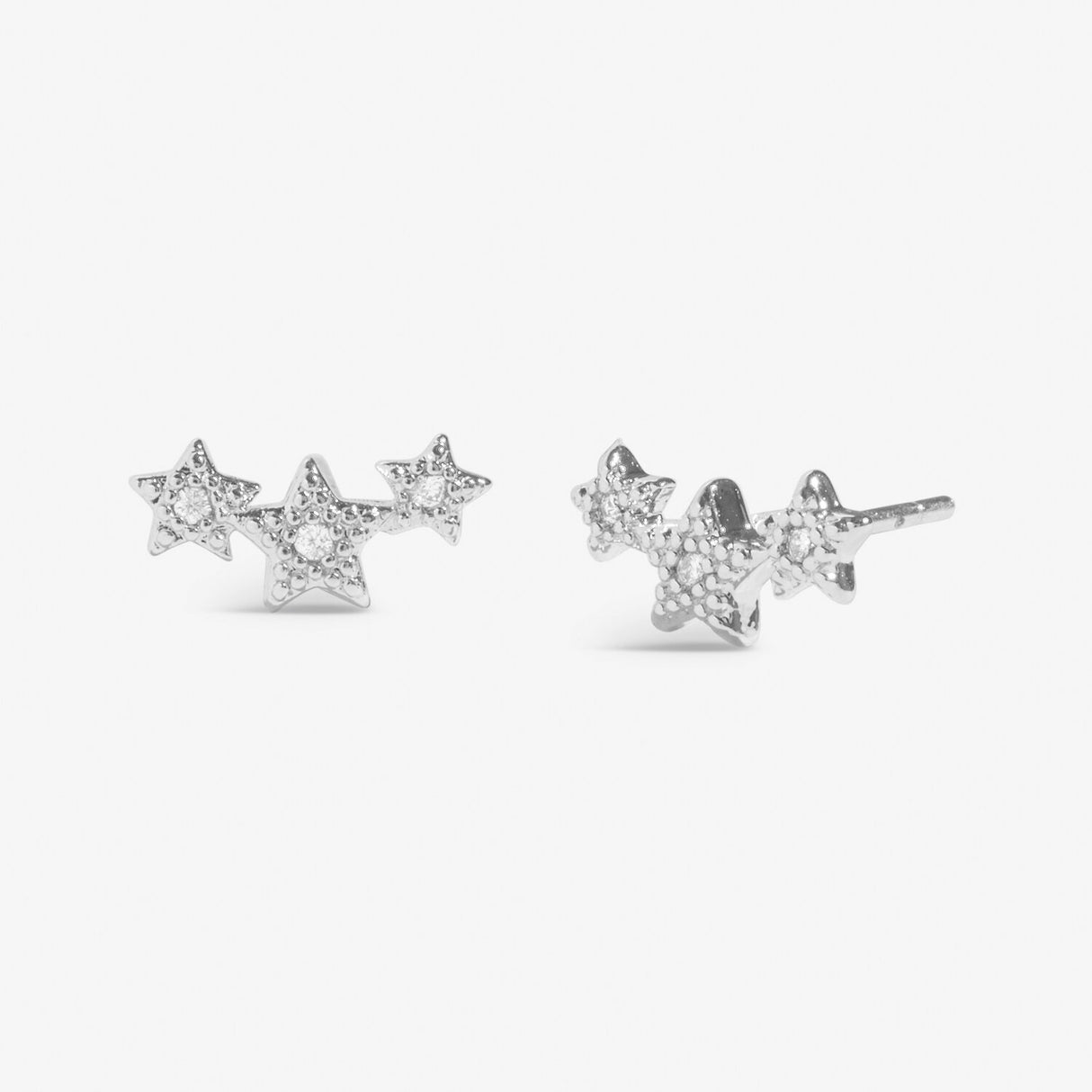 Joma Jewellery Silver Plated Bauble Box 'Merry Christmas Stars' Stud Earrings