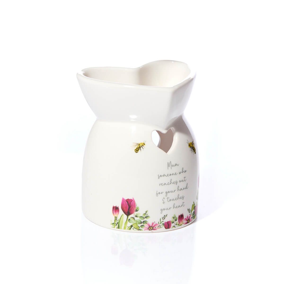 Richard Langs Ceramic Floral Heart Shaped Wax Burner - 7FD104