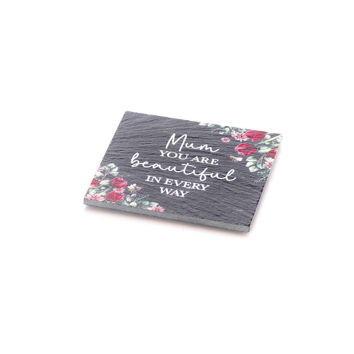 Richard Langs 'Mum You Are Beautiful' Slate Floral Coaster - 7FD110
