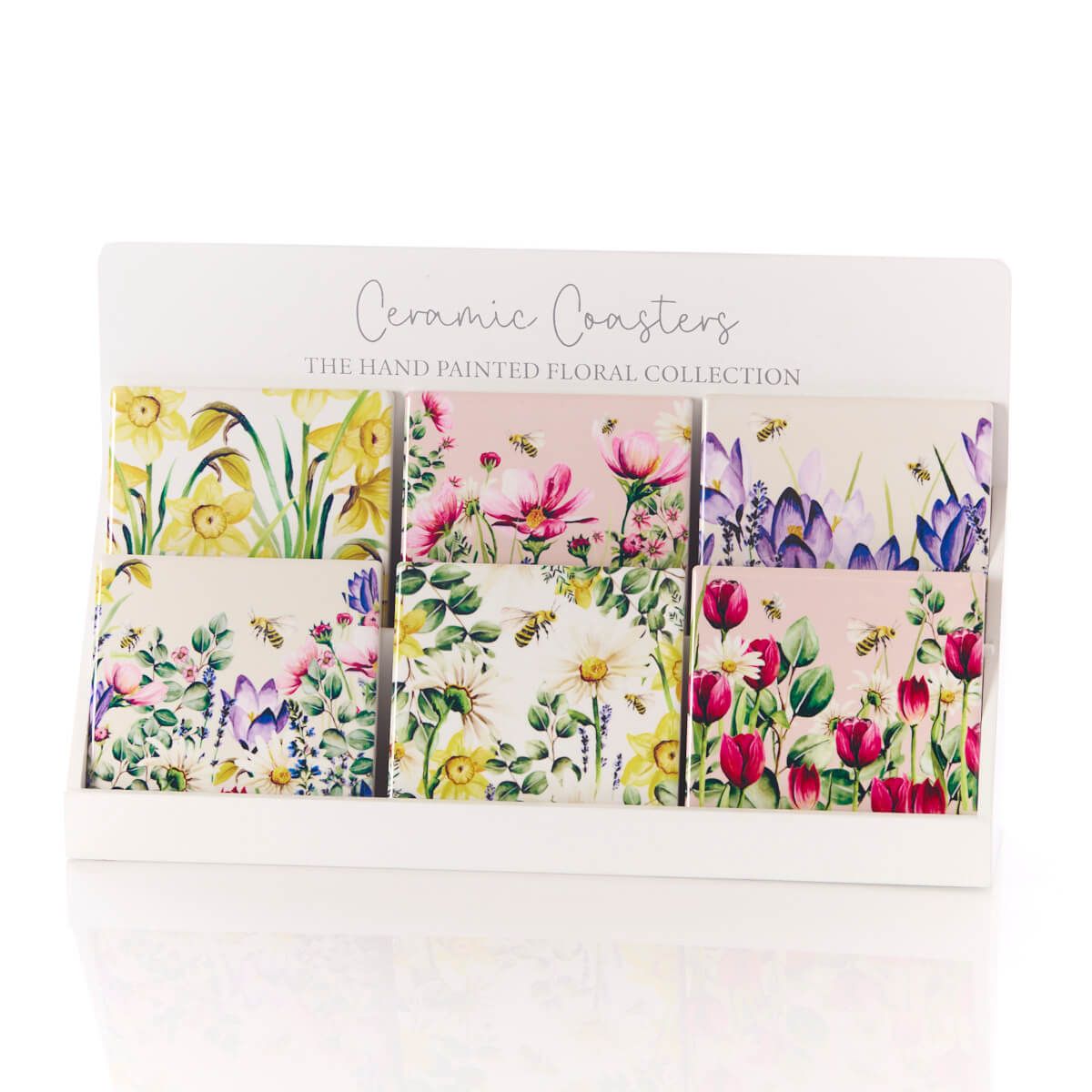 Richard Langs Floral Ceramic Coaster (Choice of 6) - 7FD130