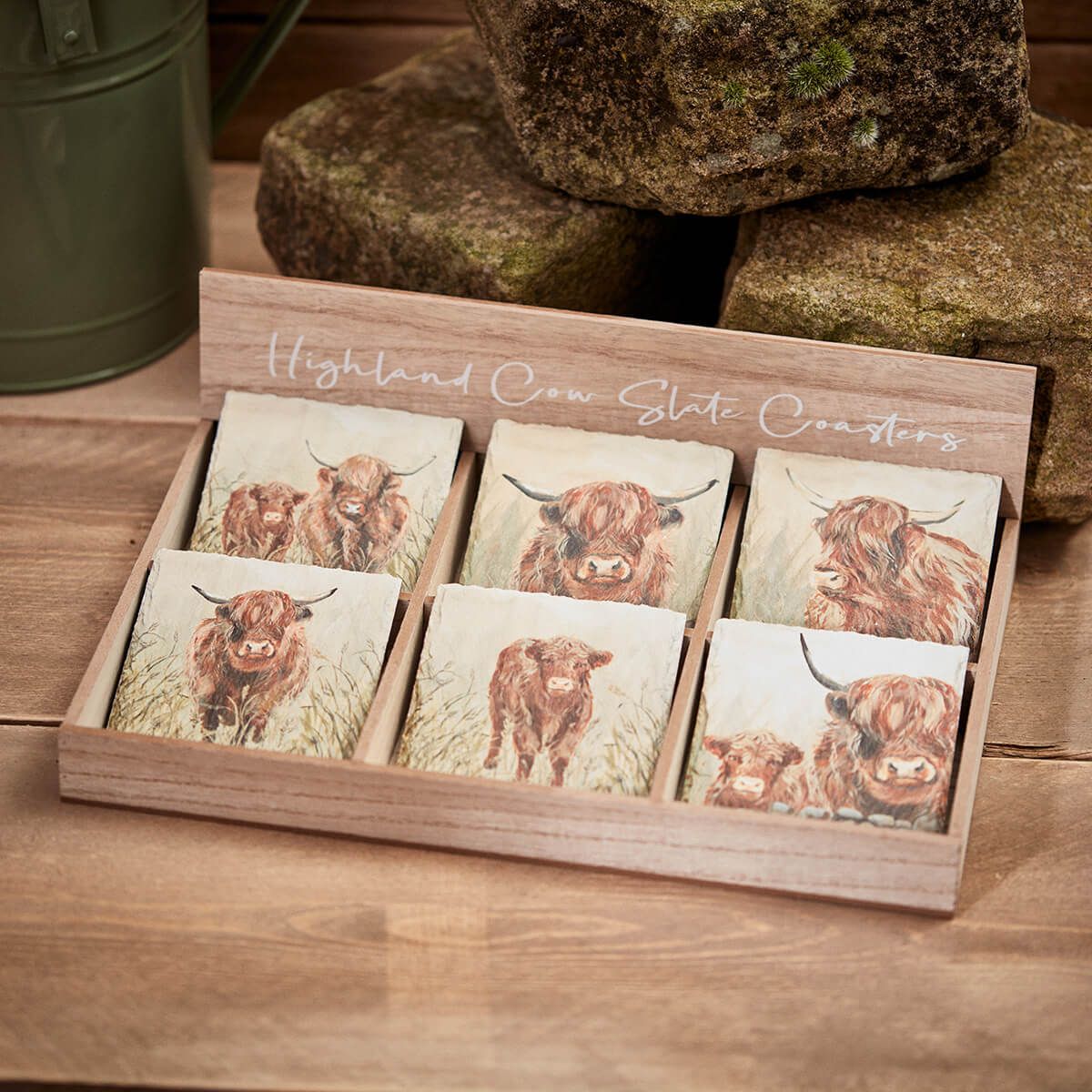 Richard Langs Doug the Highland Cow Coaster (Choice of 6)