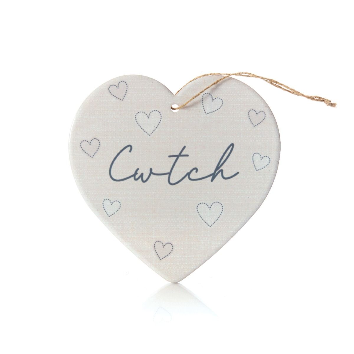 Richard Langs 'Cwtch' Ceramic Hanging Heart - 7WL530