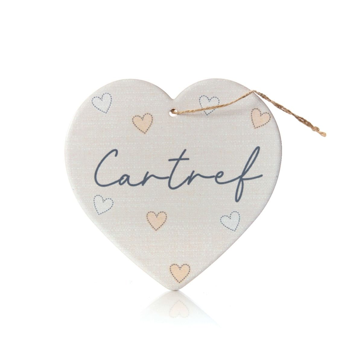 Richard Langs 'Cartref' Ceramic Hanging Heart - 7WL532