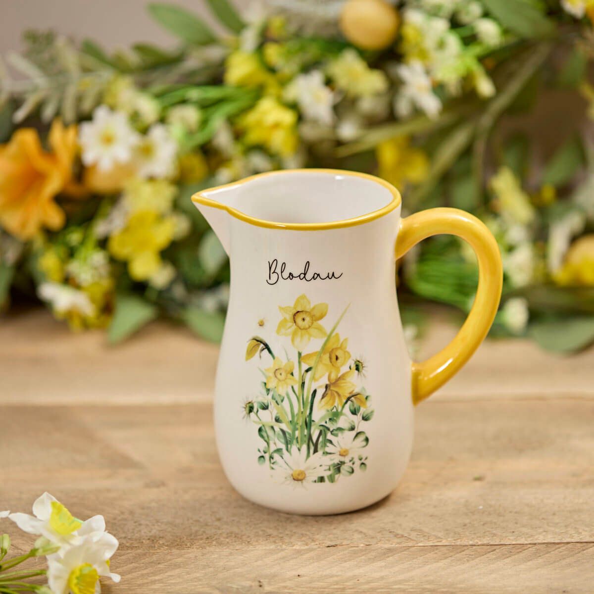 Richard Langs Welsh 'Blodau' Ceramic Daffodil Jug - 7WL580