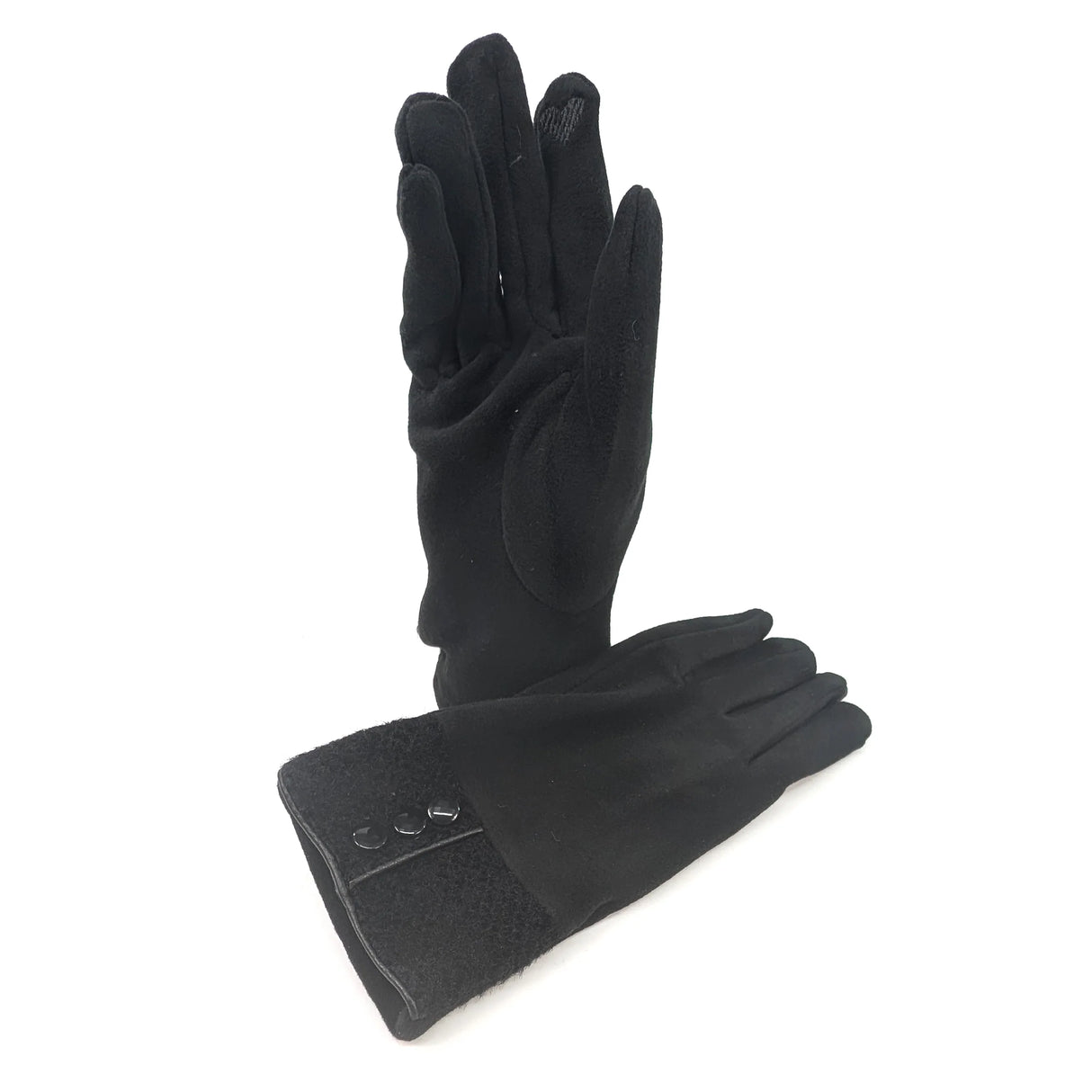 Black Ginger Black 3 Button Vintage Glove - 800-609