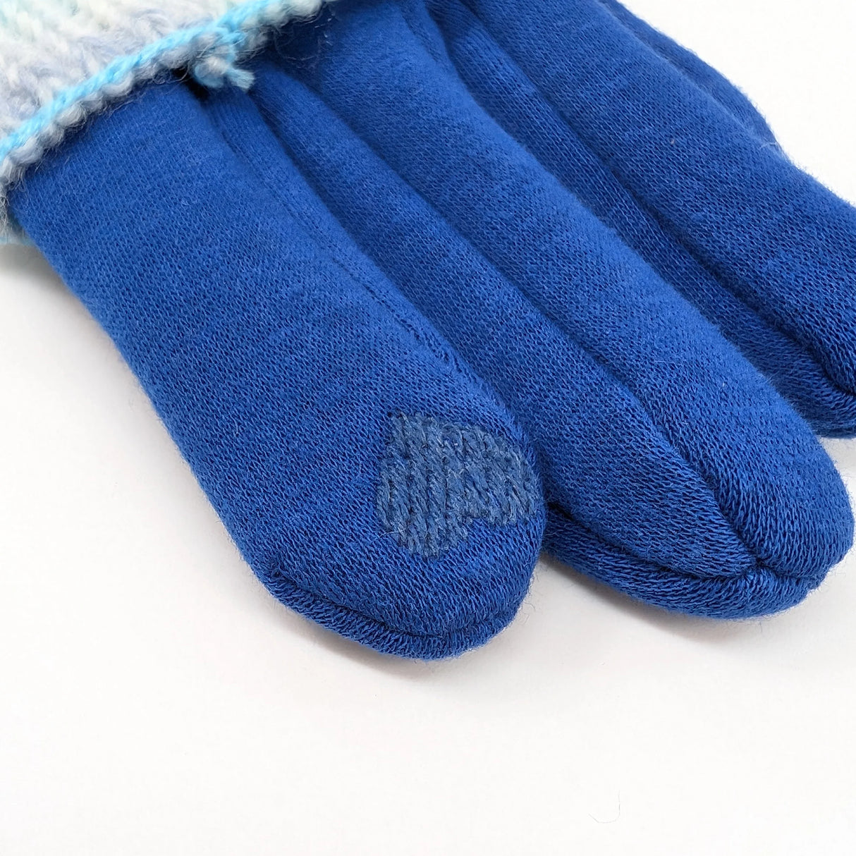Black Ginger Ocean Blue Multi Striped Two in One Gloves - 800-614