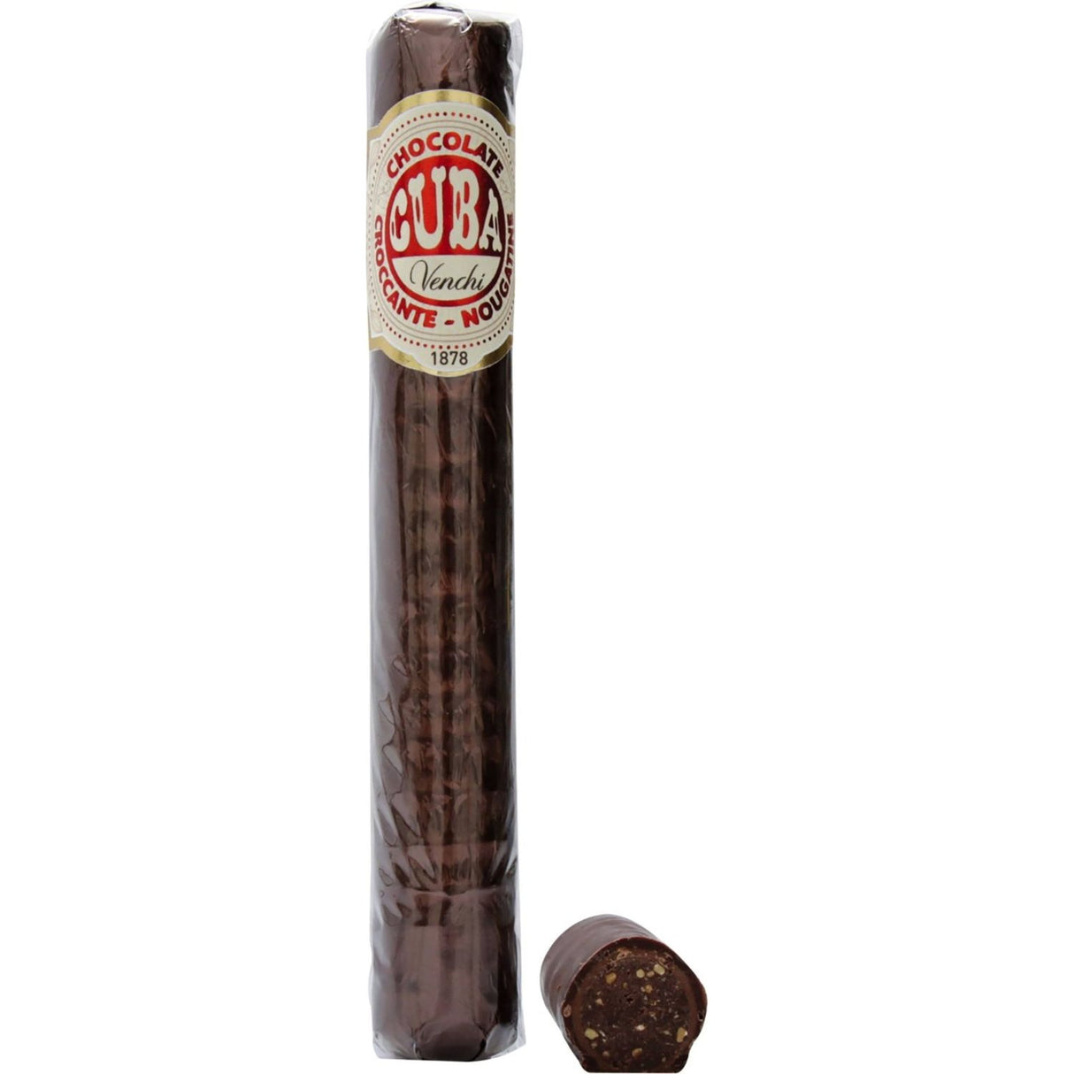 Venchi 100g Chocolate Cigar with Hazelnut Chocolate Cream