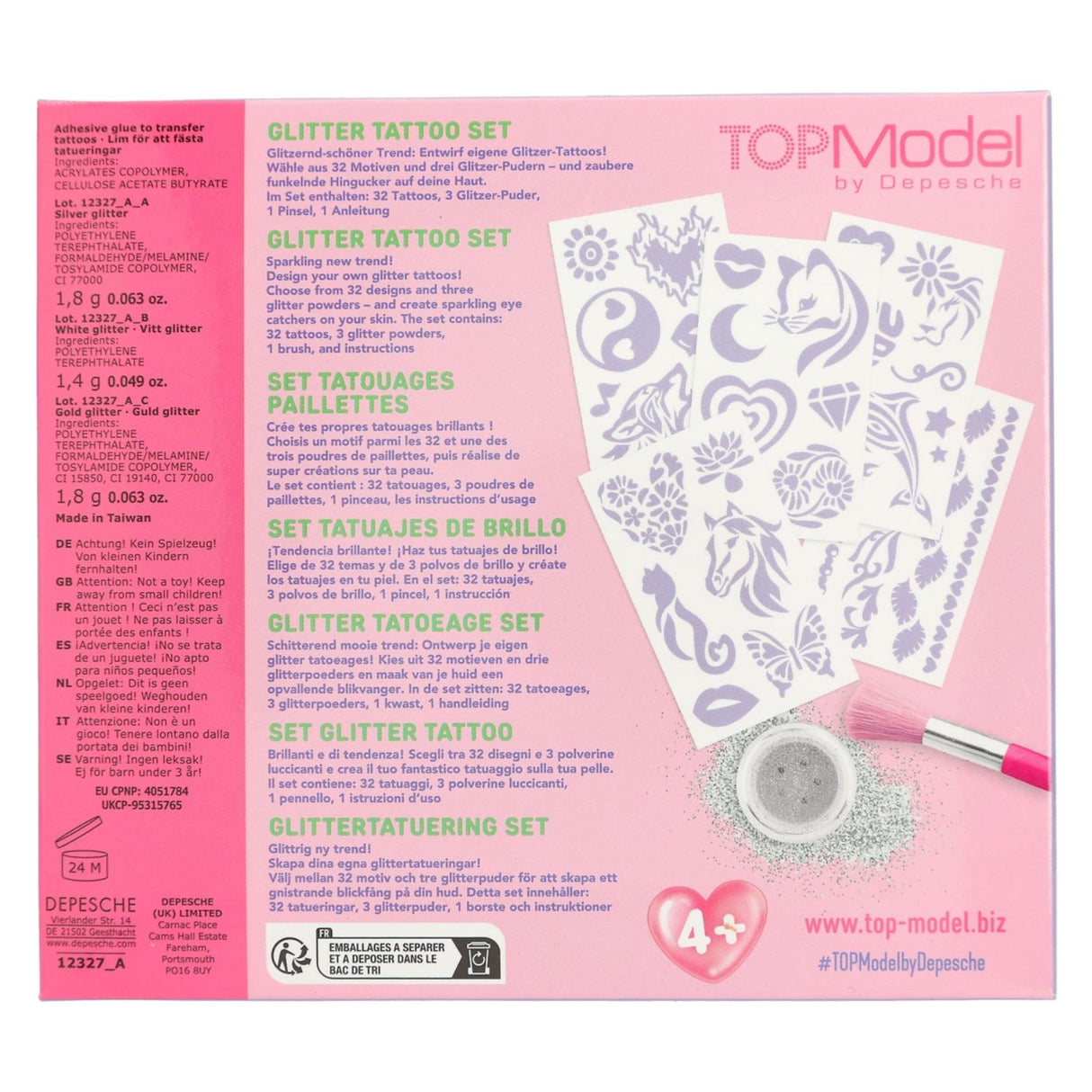 TOPModel Glitter Tattoo Set BEAUTY and ME