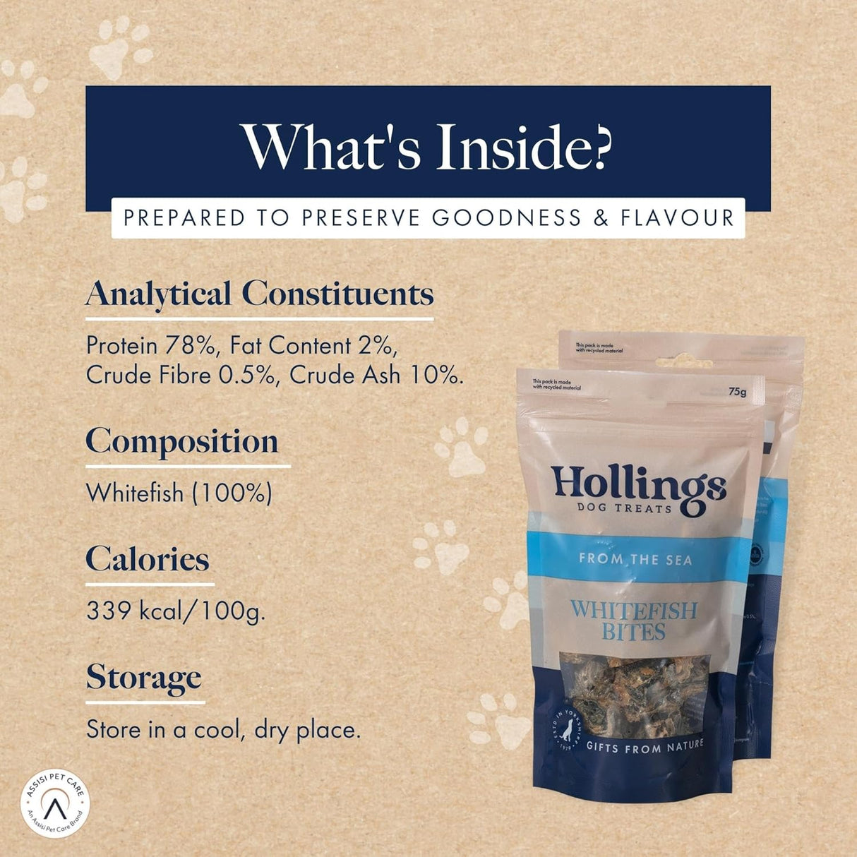 Hollings 75g Whitefish Dog Treats