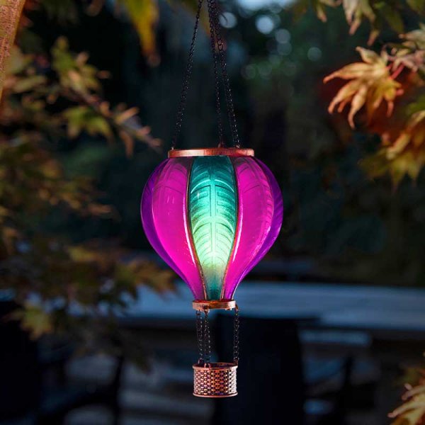 Smart Solar 44m Aurora Flaming Balloon Lantern Light up Hanging Garden Ornament