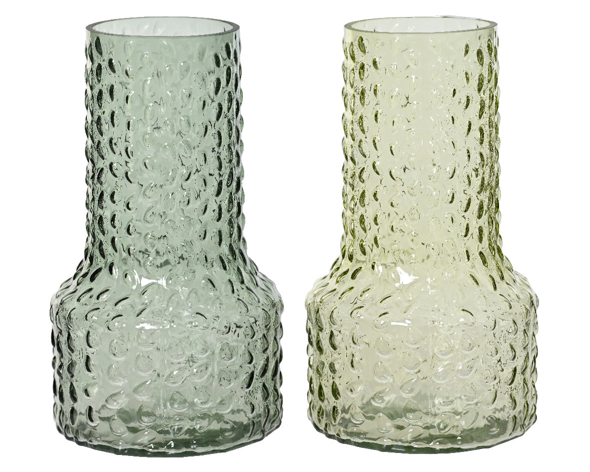 Kaemingk 24cm Transparent Spray Colour Glass Vase (Choice of 2)