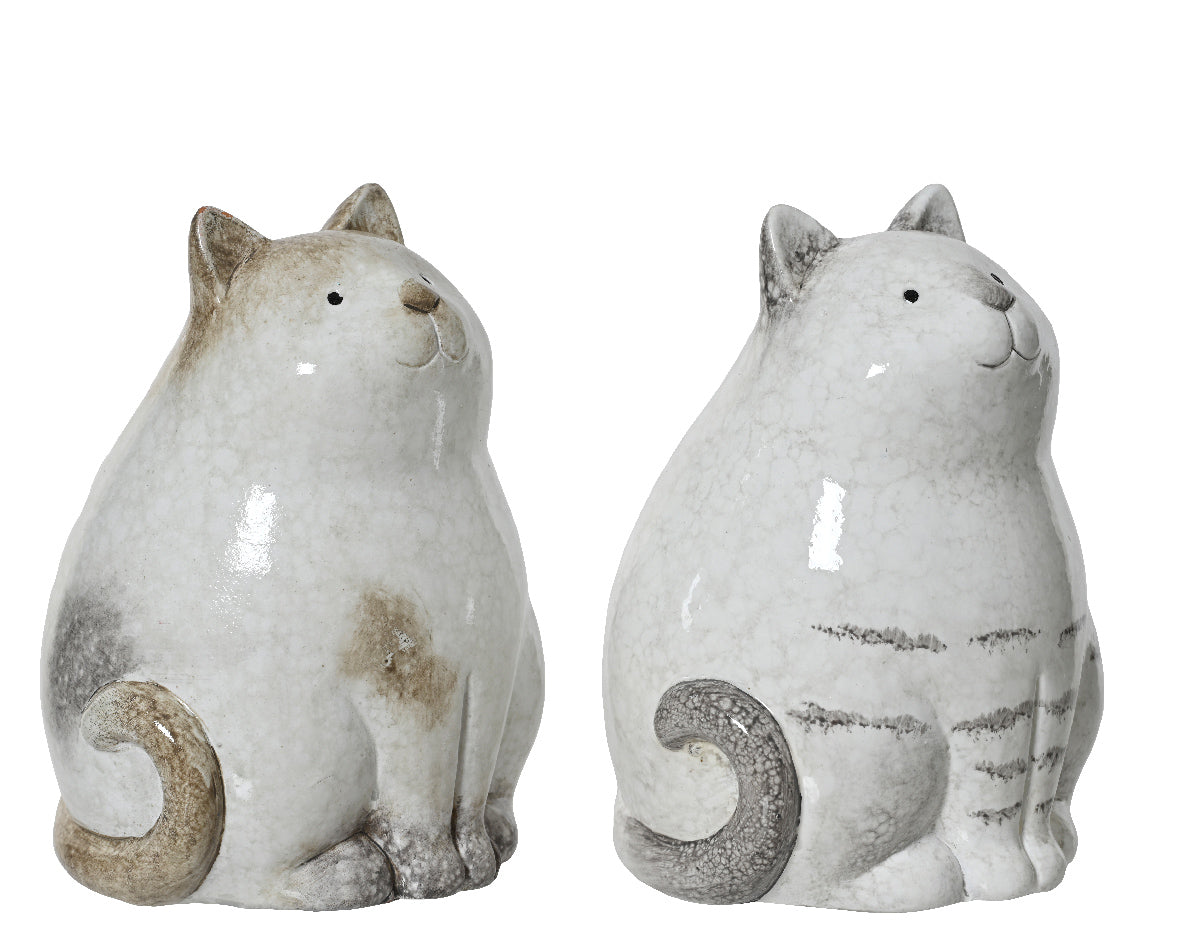Kaemingk 14cm Terracotta Cats (Choice of 2)
