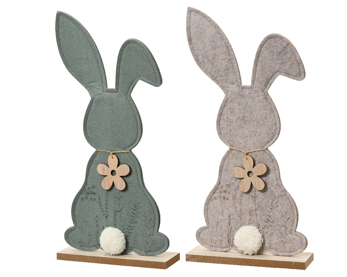Kaemingk 42cm Felt Rabits Indoor Decoration (Choice of 2)