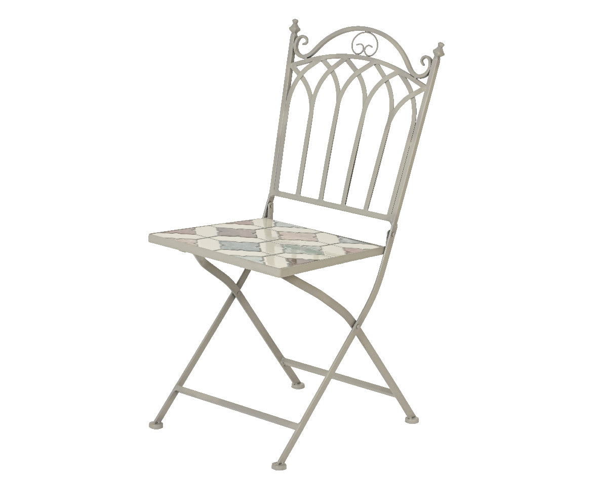 Decoris Marrakech 2-Seater Square Mosaic Stone Iron Bistro Set