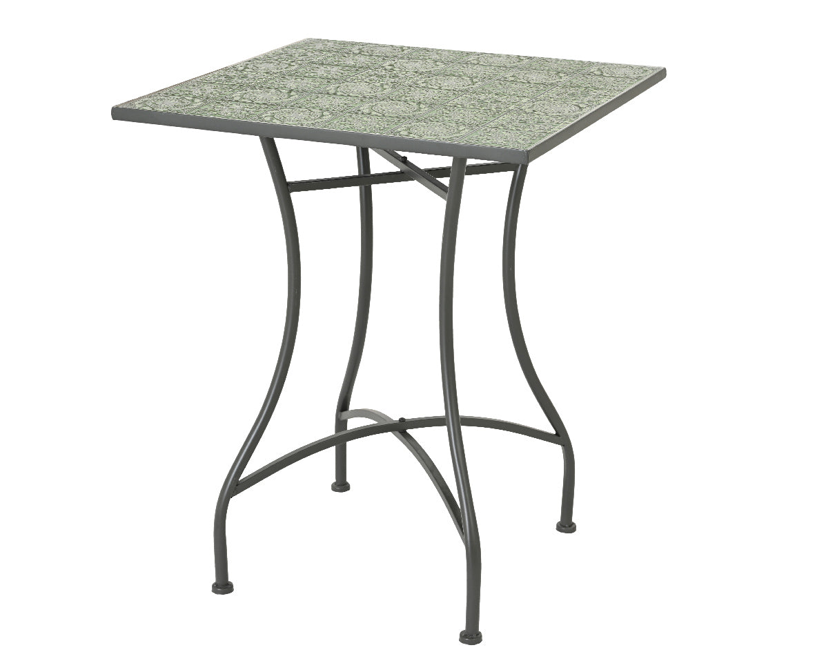 Decoris Averio 2-Seater Square Mosaic Stone Iron Bistro Set
