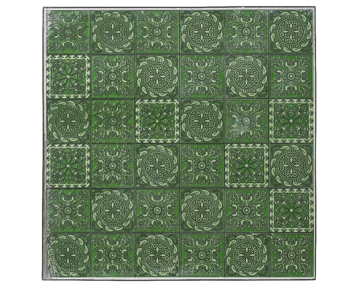 Decoris Averio 2-Seater Square Mosaic Stone Iron Bistro Set