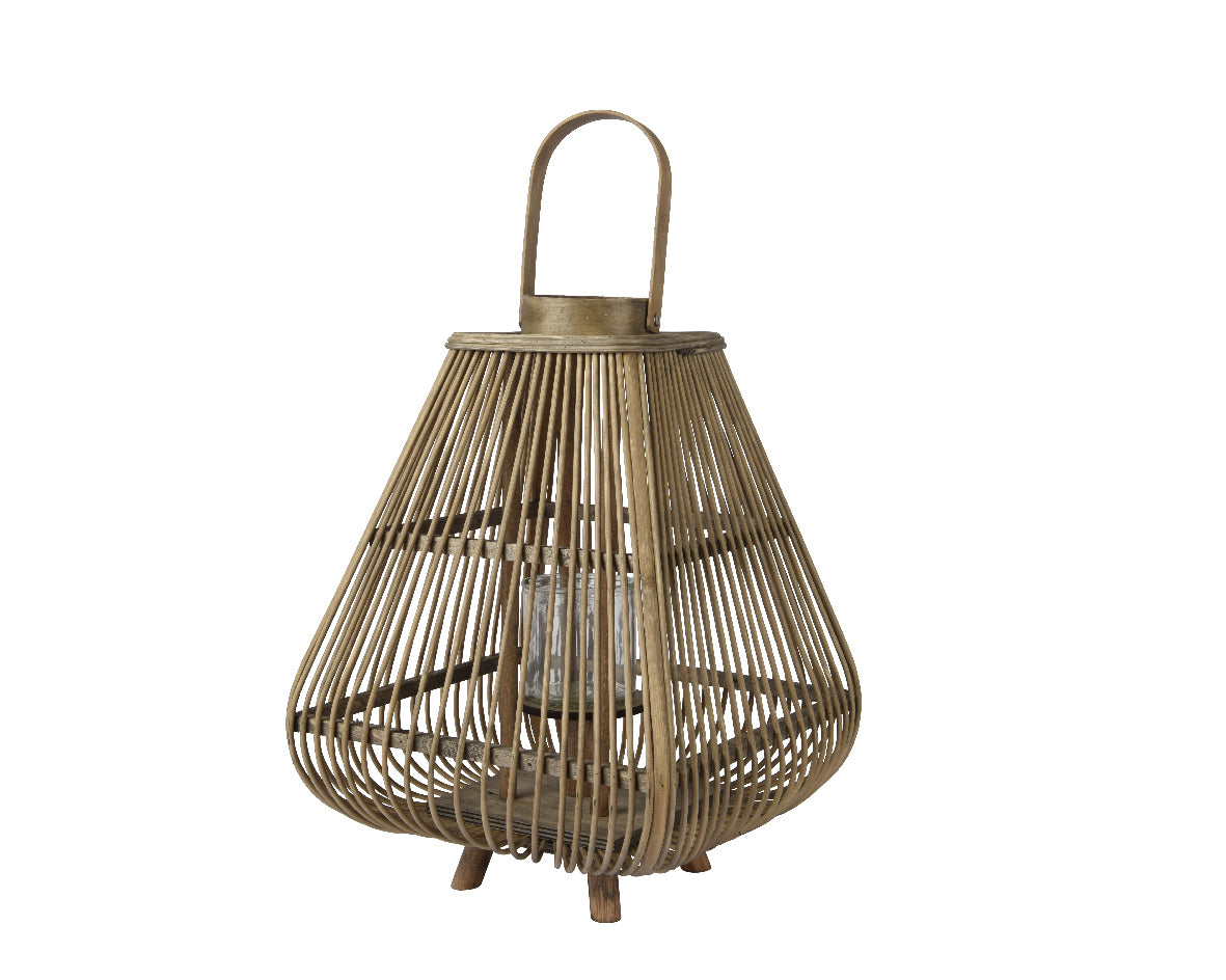 Kaemingk 40cm Naturally Sourced Bamboo Lantern