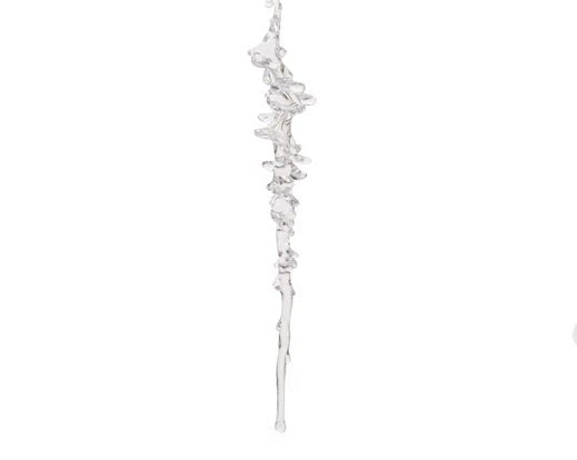 Decoris 25cm Clear Plastic Icicle Including Hanger