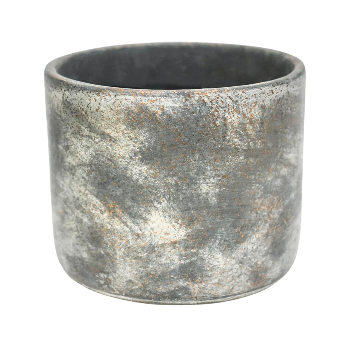 Ivyline 29cm Milos Rustic Round Planter - Grey