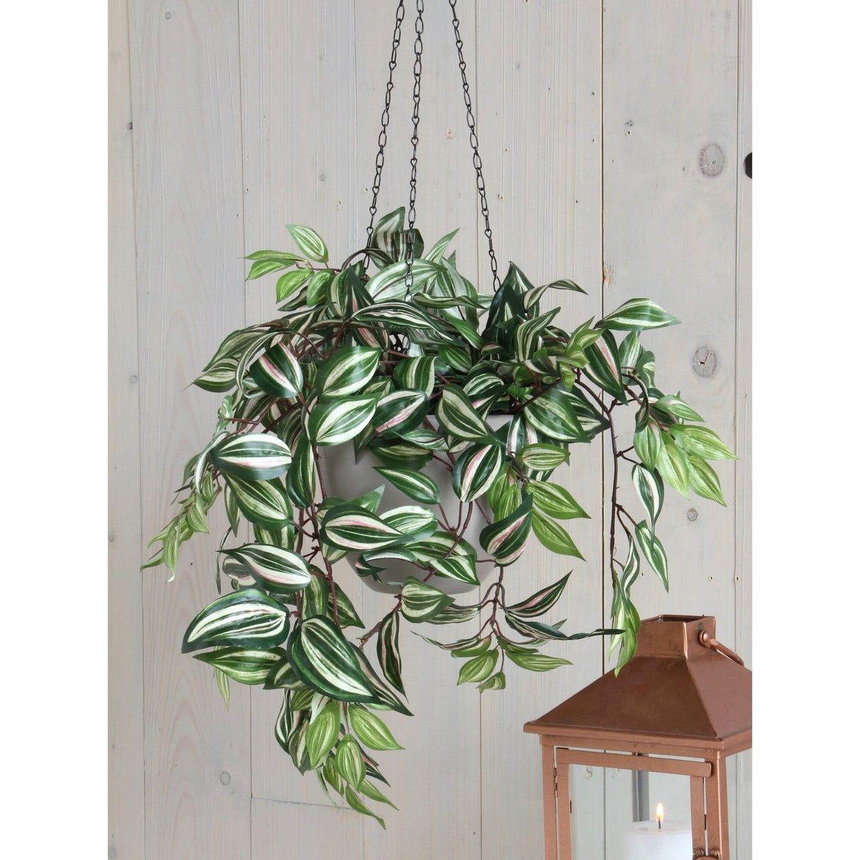 Mica Decorations 80cm Green Artificial Tradescantia Hanging Plant