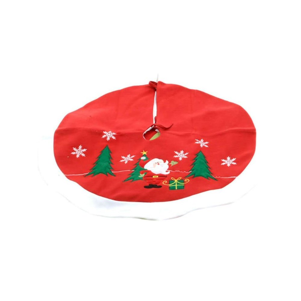 Decoris 90cm Green & Red Felt Tree Skirt (Choice of 3) Old Railway