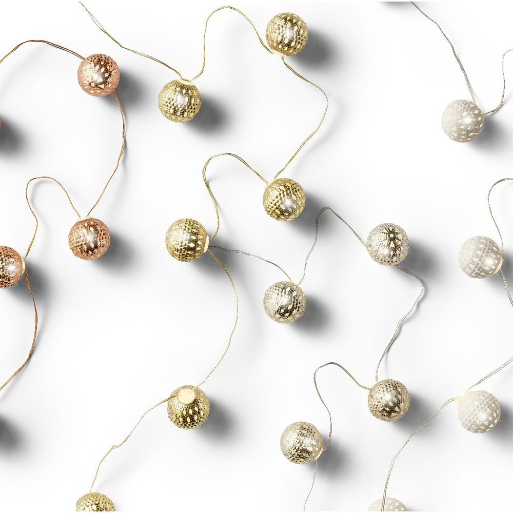Lumineo 12 Micro LED Moroccan Balls String Lights (Choice of 4) (1.1m)