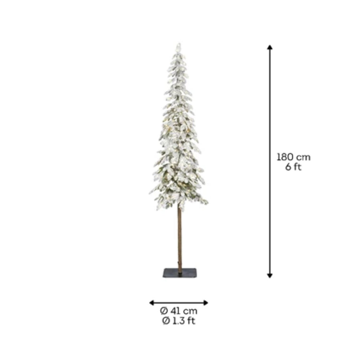 Everlands 180cm (6ft) Green and White Alpine Fir Micro LED Tree