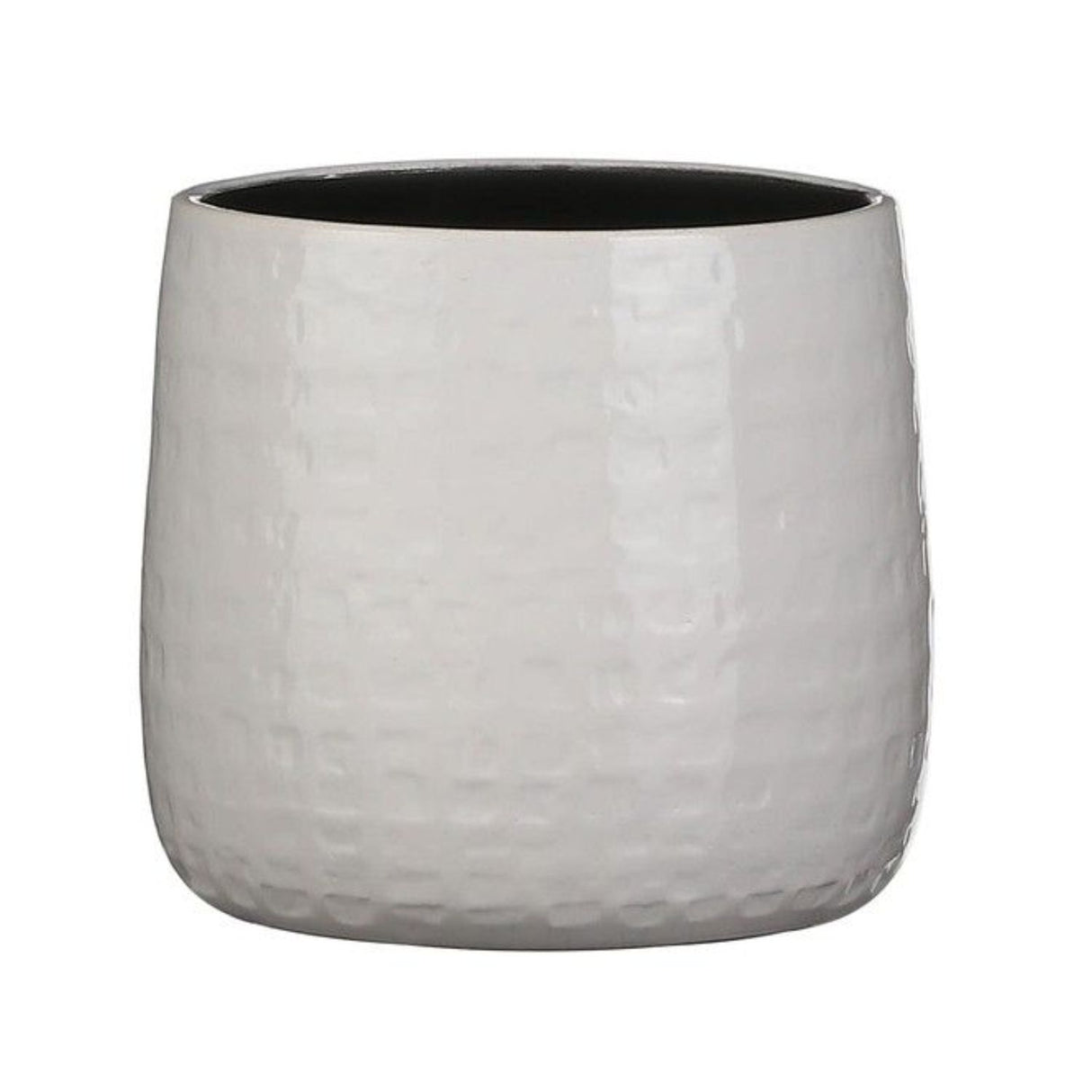 Mica Decorations 15cm White Floyd Round Pot