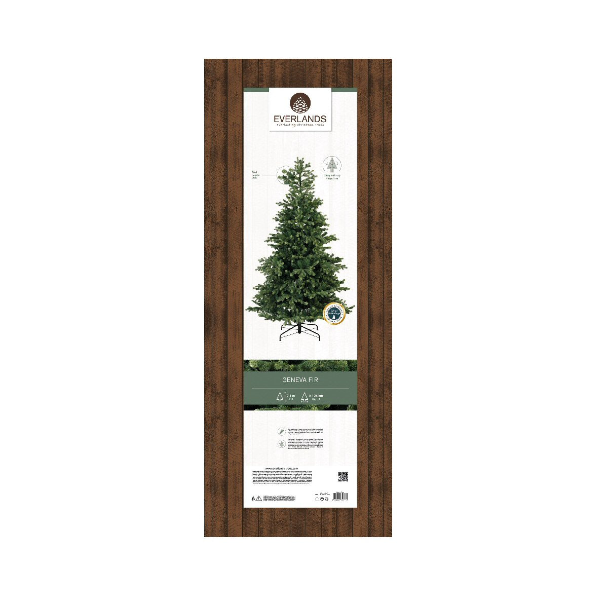 Everlands 2.1m (7ft) Geneva Fir Artificial Christmas Tree