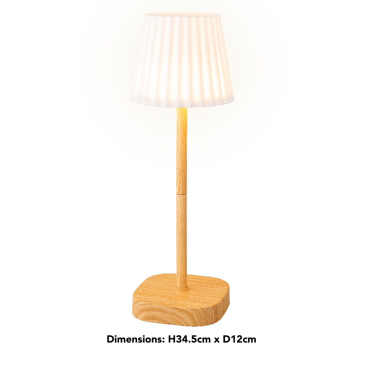 Lumineo 34.5cm Warm White LED Round Table Lamp