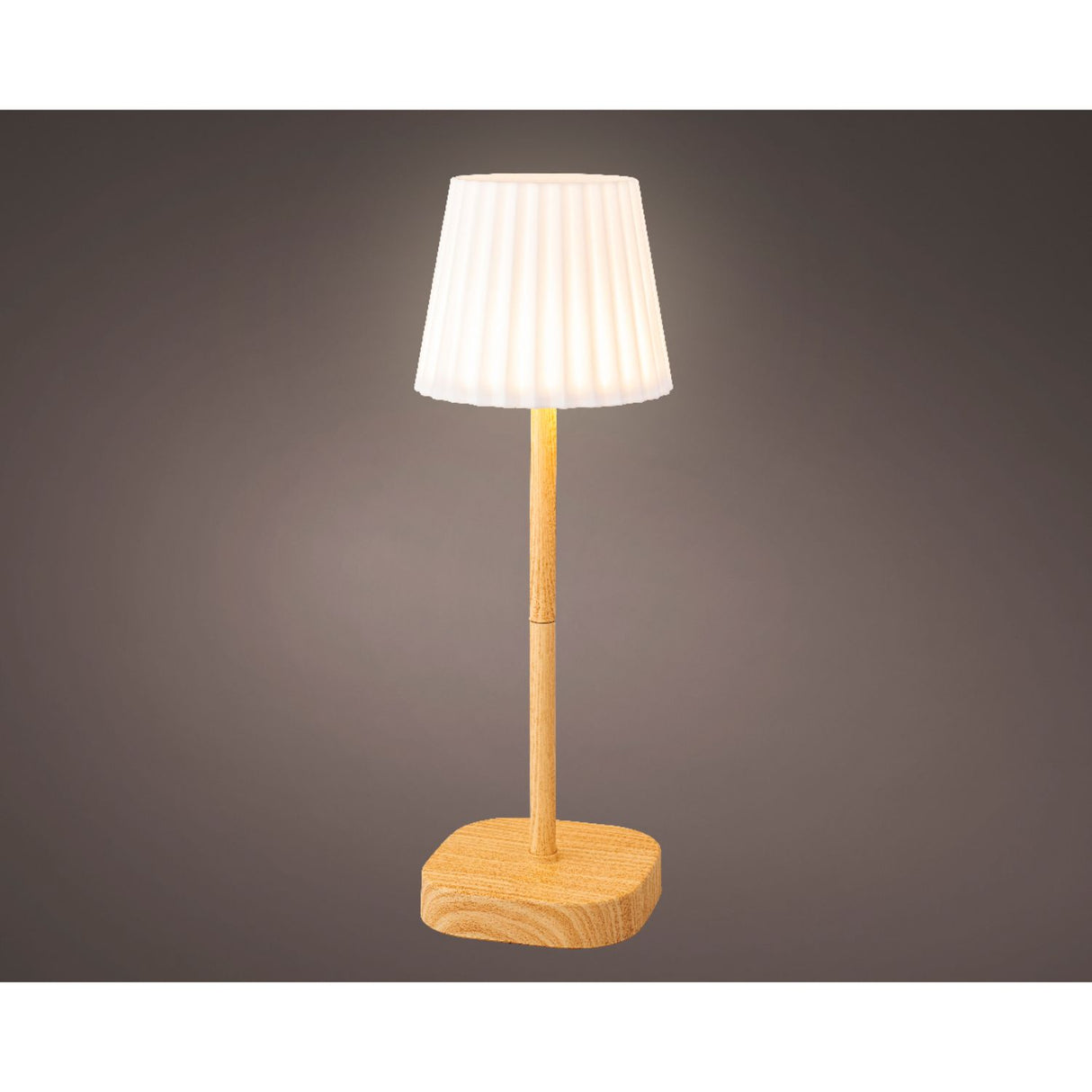 Lumineo 34.5cm Warm White LED Round Table Lamp