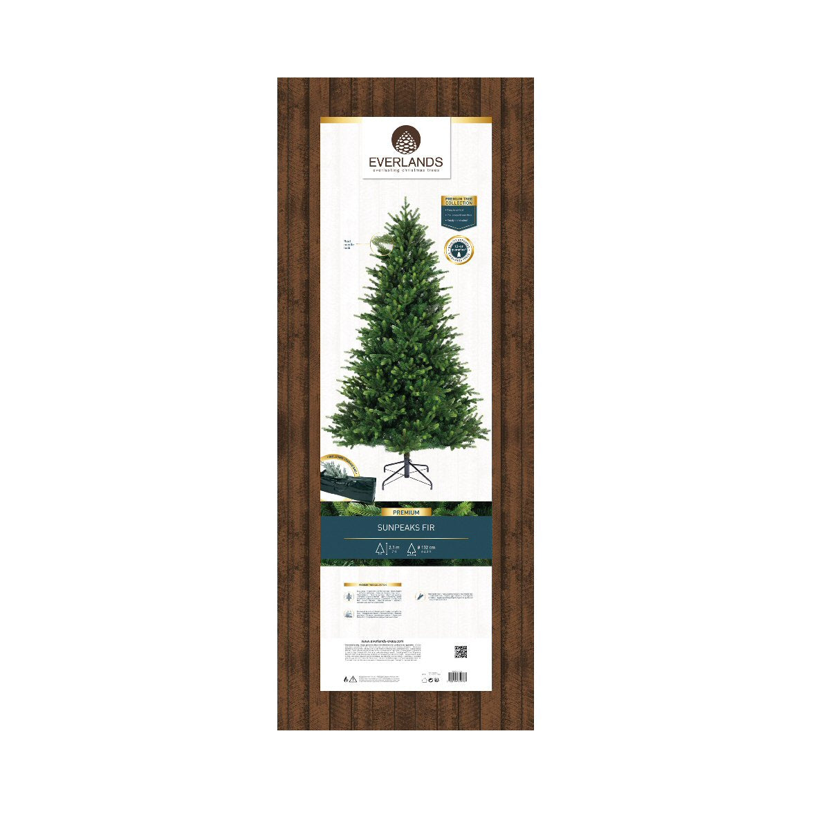 Everlands 2.1m (7ft) Sunpeaks Fir Artificial Christmas Tree