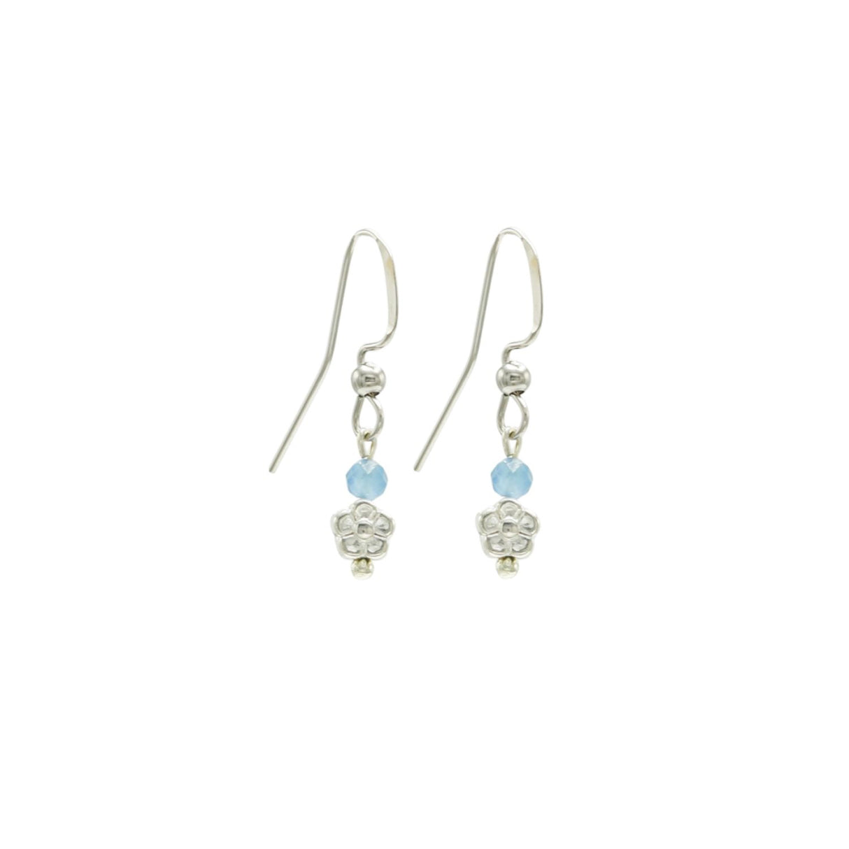Rosie Fox Aquamarine Gemstone Daisy Earrings