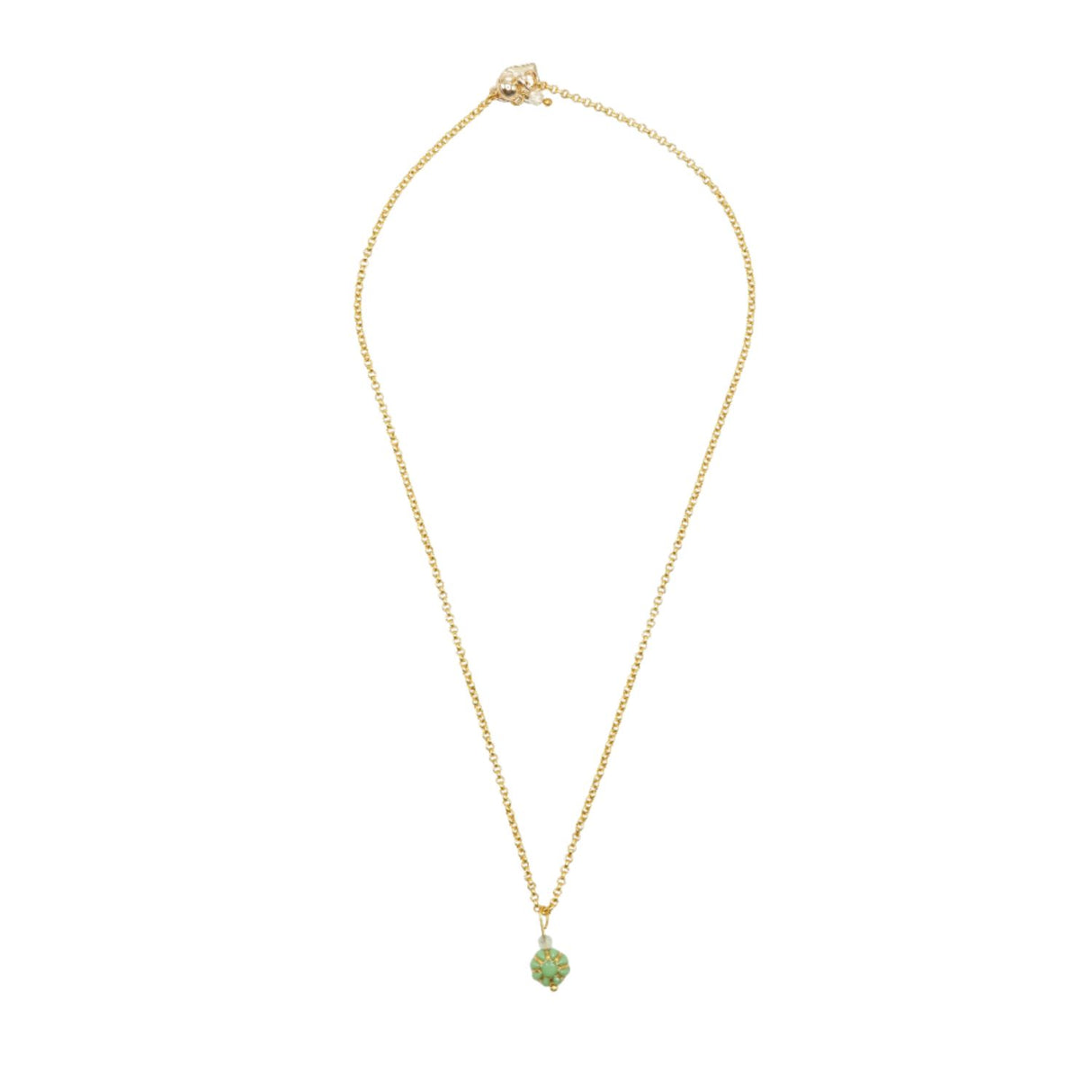 Rosie Fox Prehnite Gemstone Belle Chain Necklace