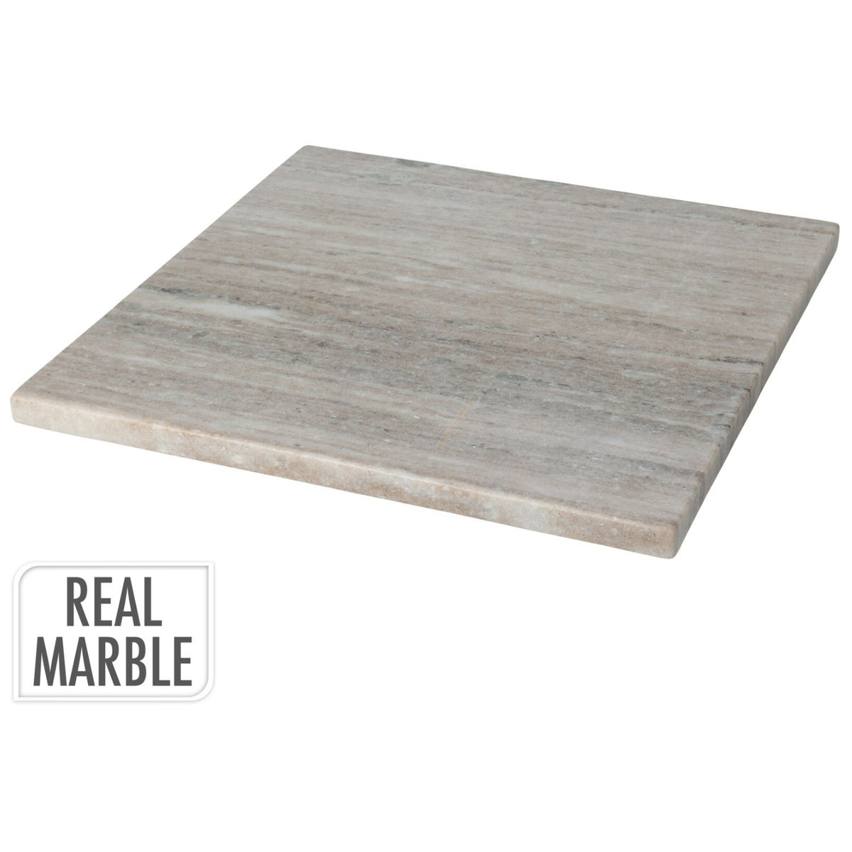 H&s Collection 30cm Sand Square Marble Chopping Board – Old Railway 