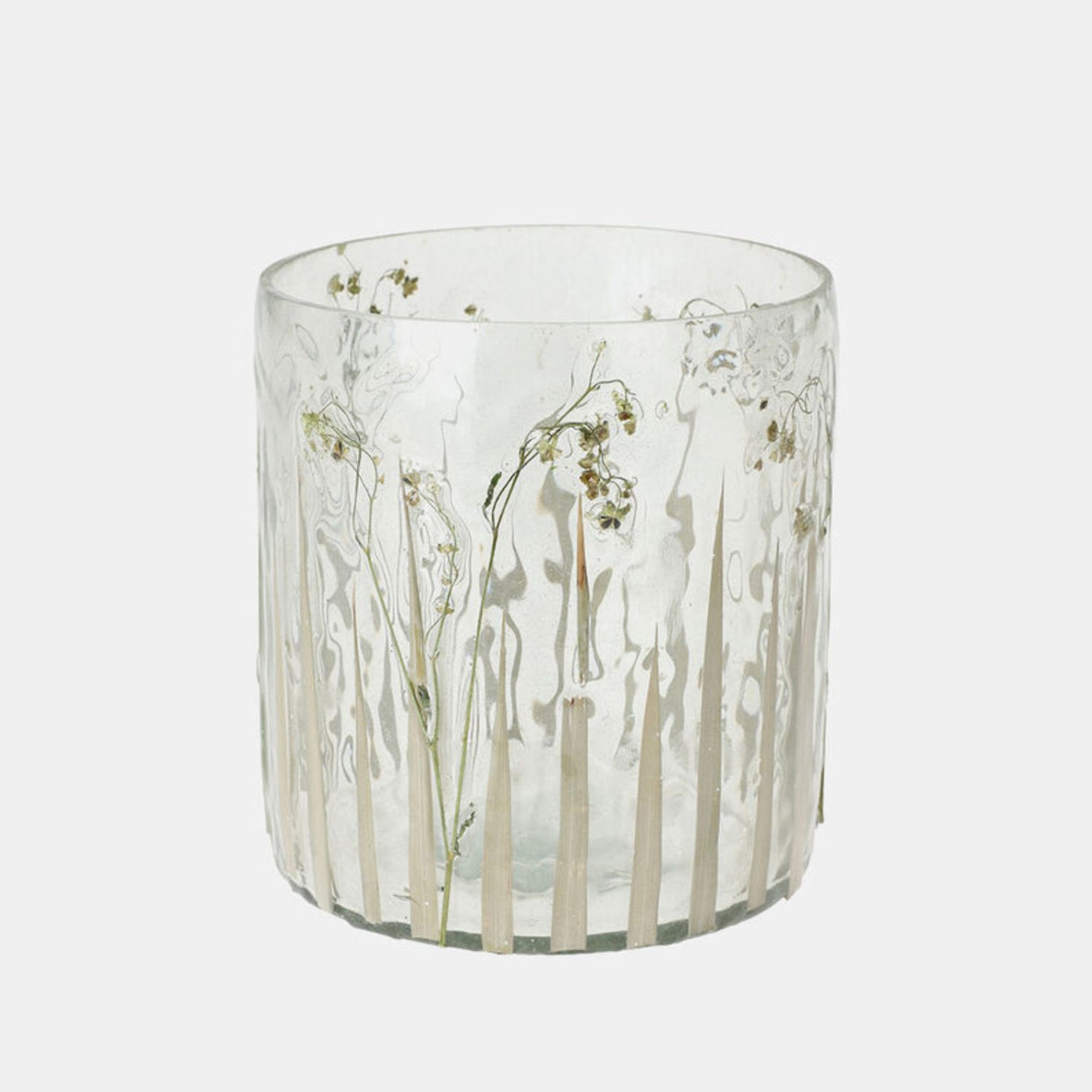 Koopman 11cm Leaf Glass Tealight Holder