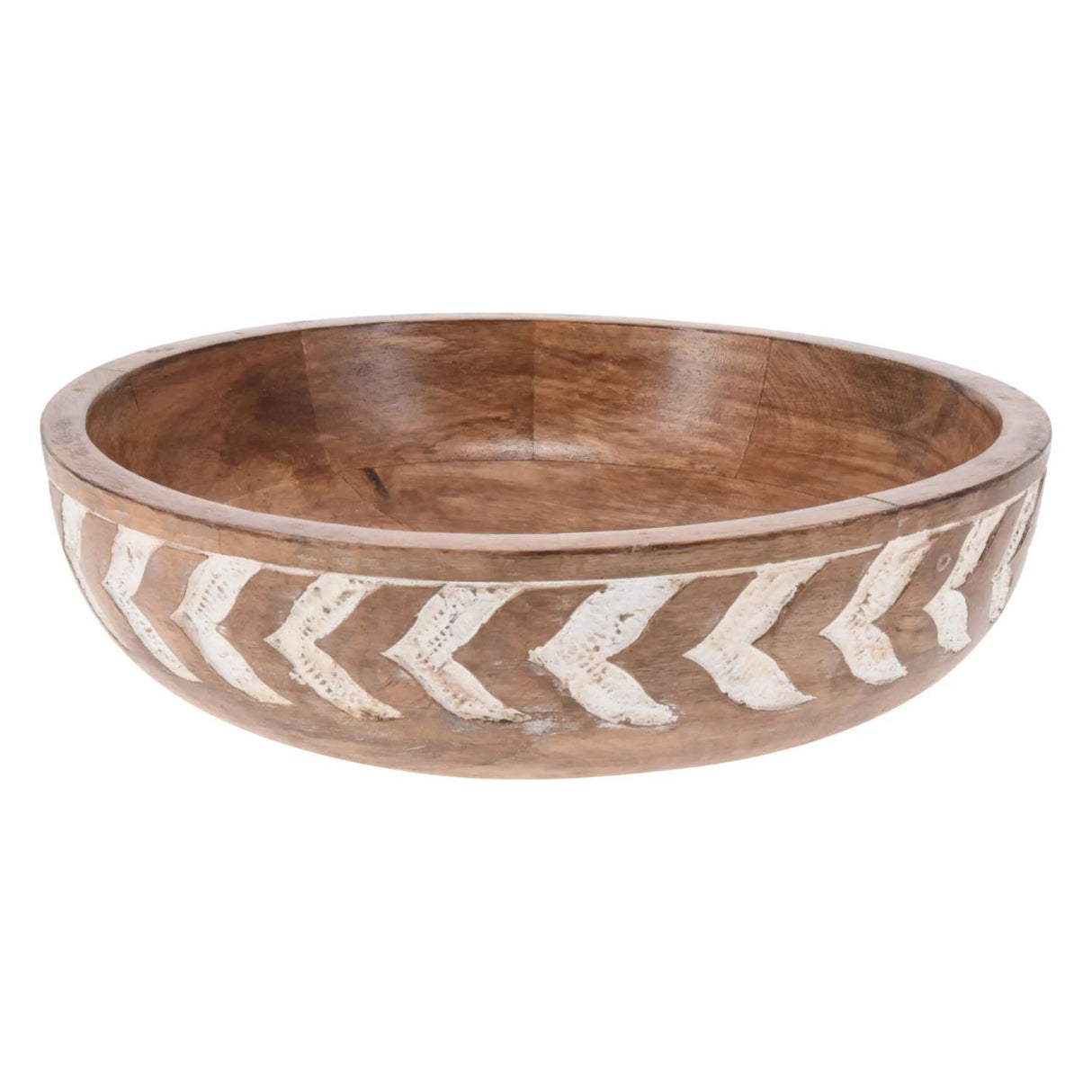 H&S Collection 24cm Mango Wood Bowl